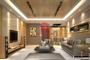 اتاق نشیمن با نورپردازی حرفه‌ای