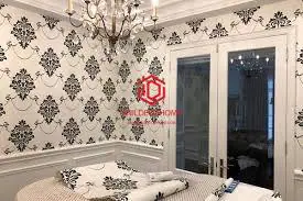 اتاق نشیمن با کاغذ دیواری 