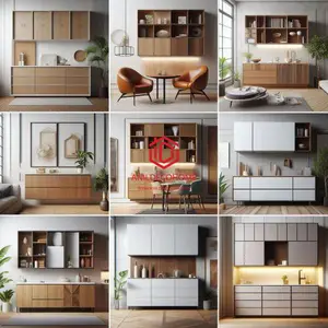 نمونه‌های مختلف کابینت شامل طرح‌های مدرن، کلاسیک و مینیمال