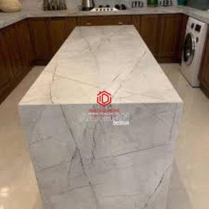 اجرای سنگ کوارتز SPL برای صفحه کابینت در اصفهان