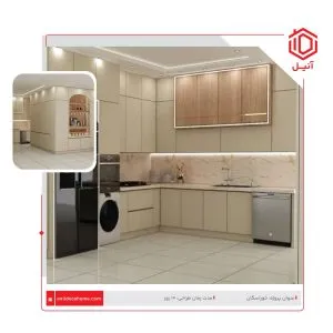 اجرای کابینت نئوکلاسیک در خوراسگان اصفهان | پروژه آنیل دکو هوم
