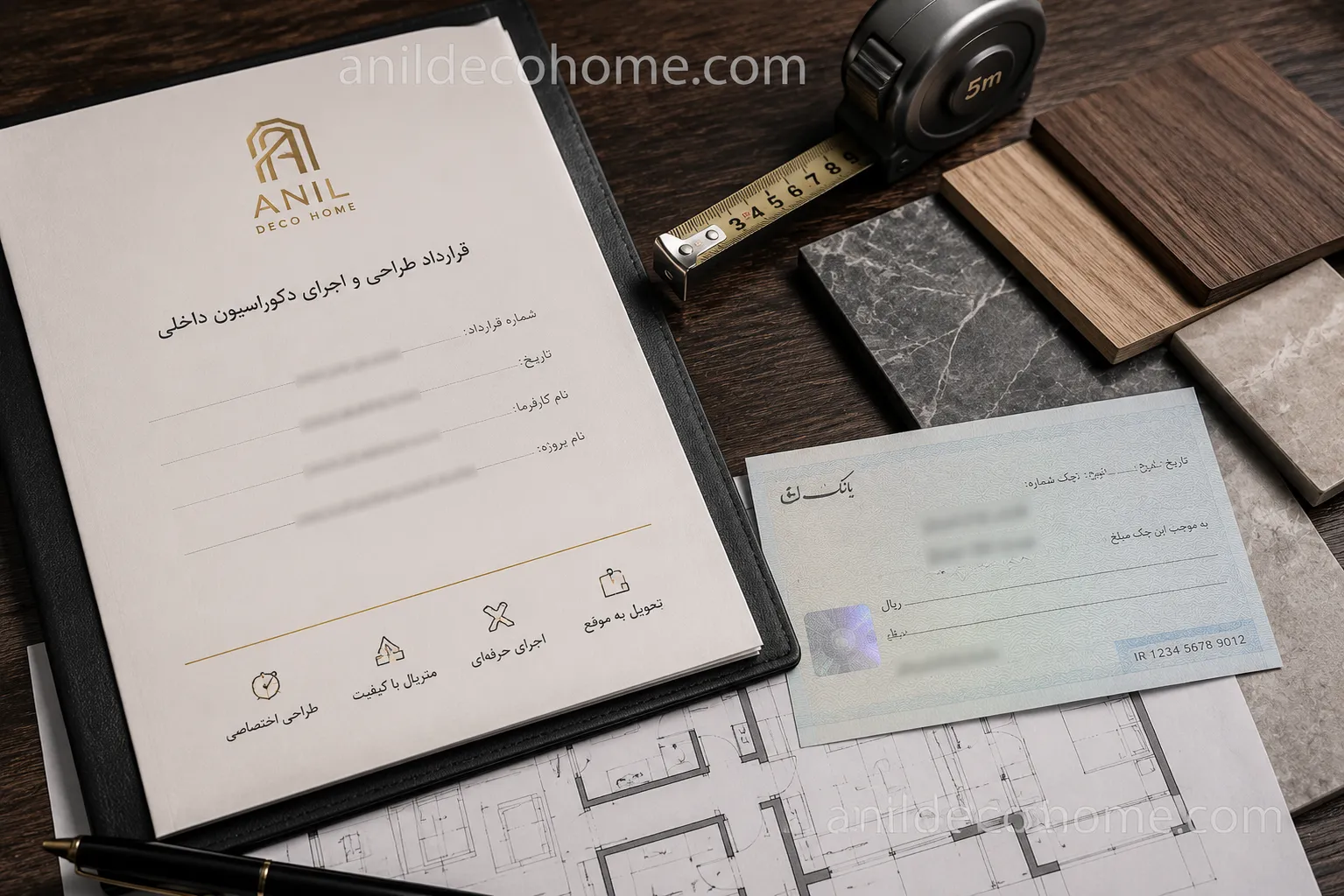 مراحل عقد قرارداد و تسویه با چک صیادی در سفارش کابینت اقساطی
